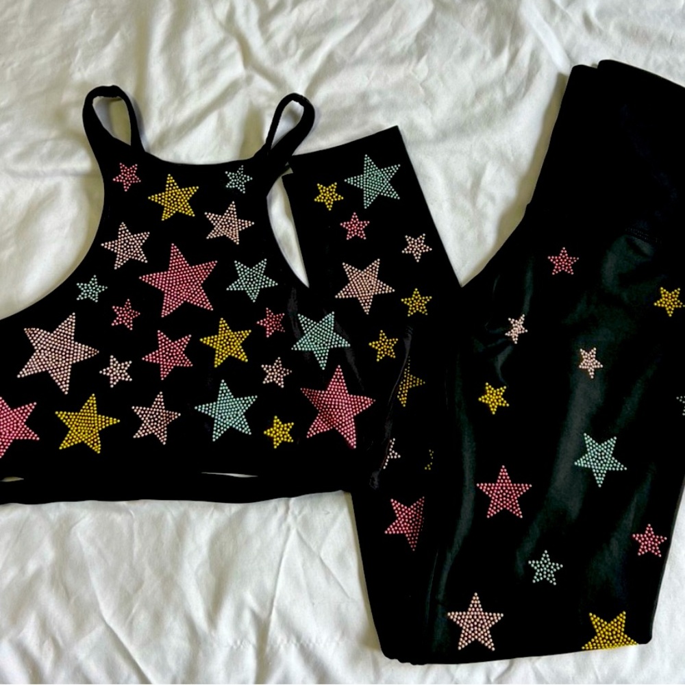 Sparkly embellished Beach Riot Designer SET ! Sparkle, gently used , worn once